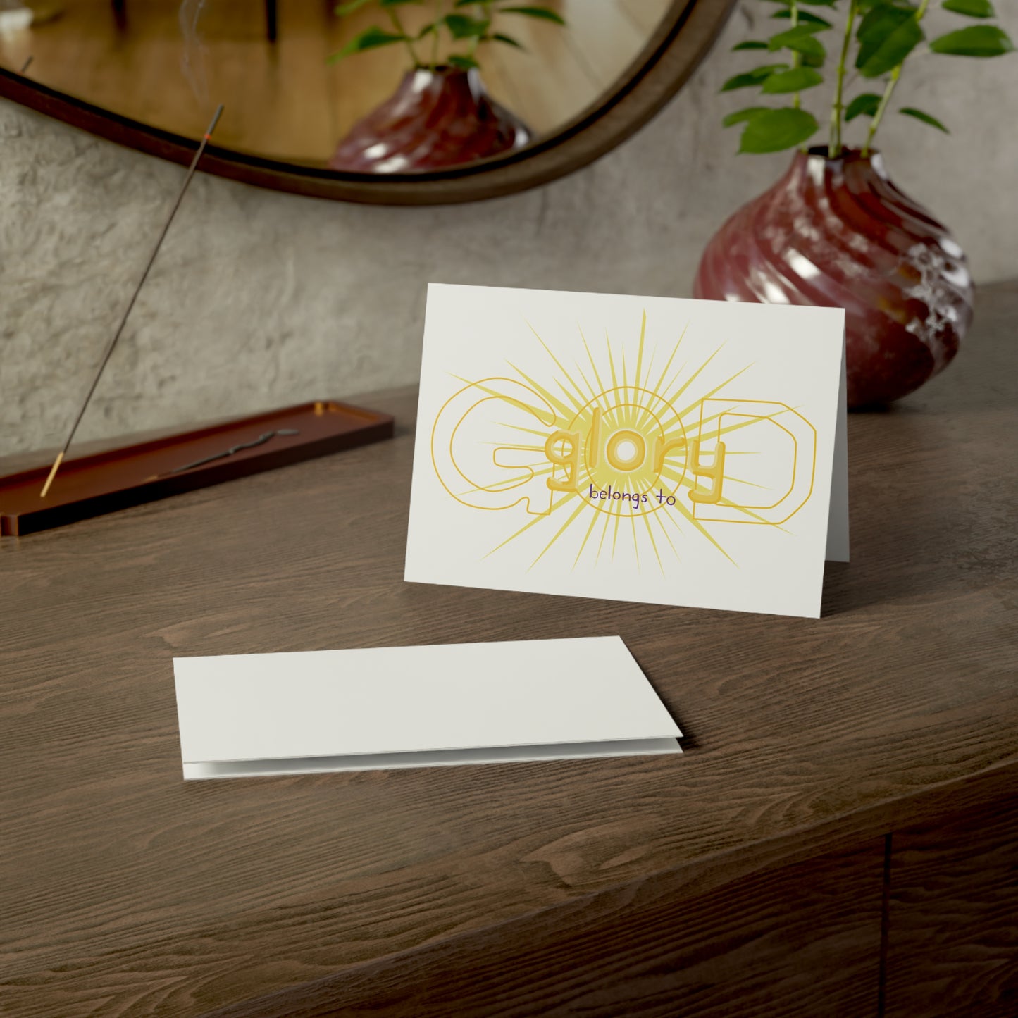 glory belongs to God Greeting Card — Positive Sunshine Folded Note (1/10/30/50pcs)