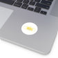 Sticker — 'God Belongs To' Sunburst Round Sticker (Indoor/Outdoor)