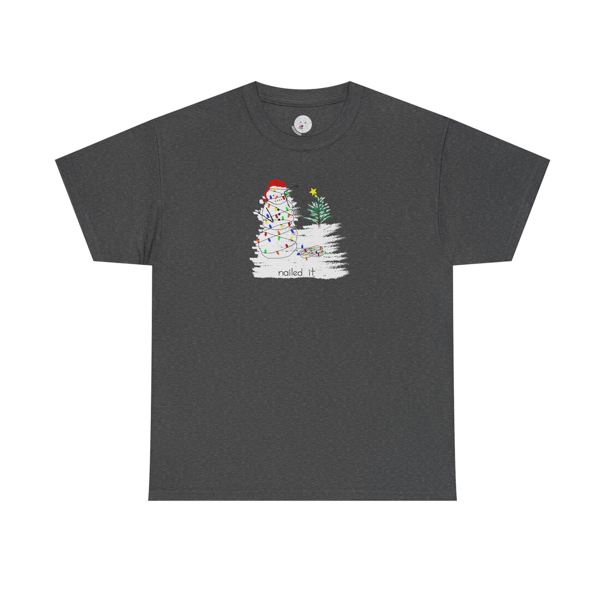 Christmas Snowman T‑Shirt - 'nailed it' Funny Holiday Tee