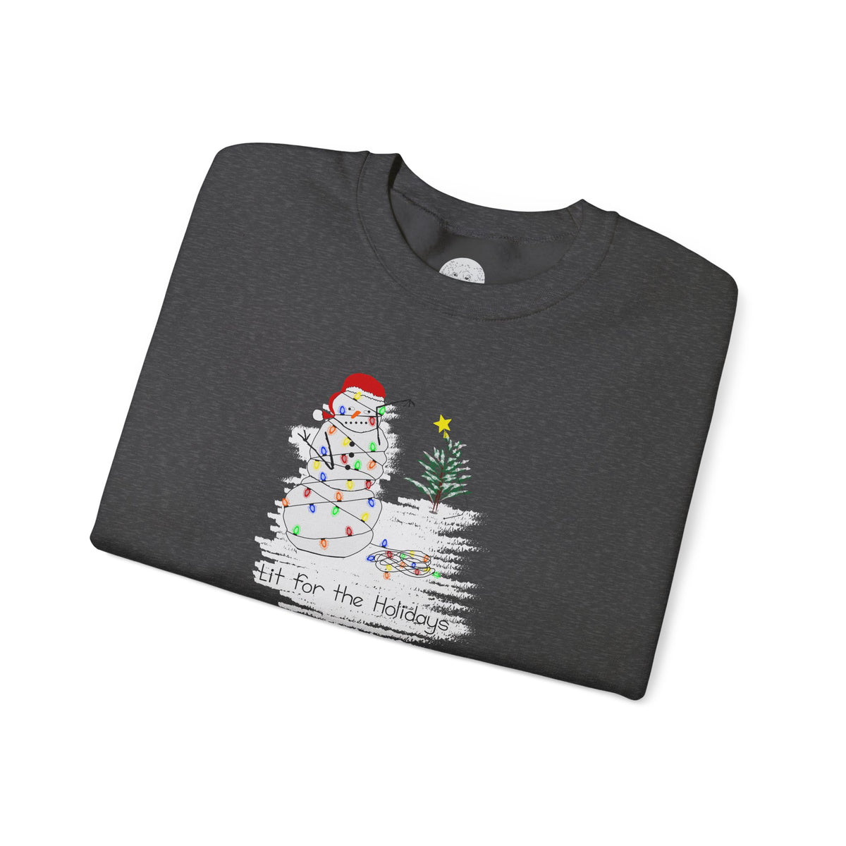 Winter Snowman Crewneck Sweatshirt – 'Lit for the Hollidays'