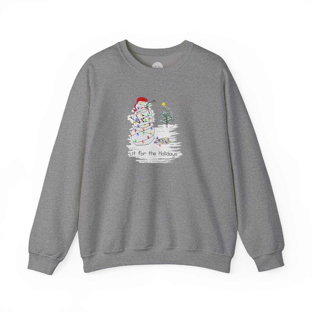 Winter Snowman Crewneck Sweatshirt – 'Lit for the Hollidays'