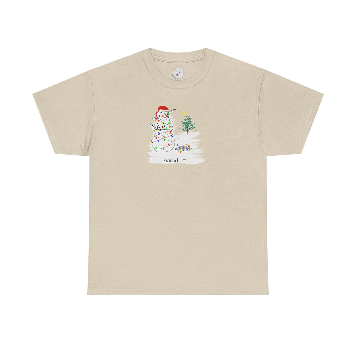 Christmas Snowman T‑Shirt - 'nailed it' Funny Holiday Tee