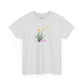 Daffodil Bouquet Tee — "re-born" Floral Graphic T‑Shirt