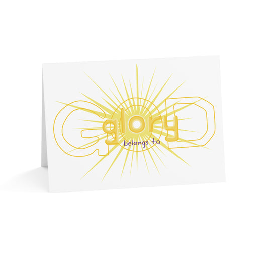 glory belongs to God Greeting Card — Positive Sunshine Folded Note (1/10/30/50pcs)