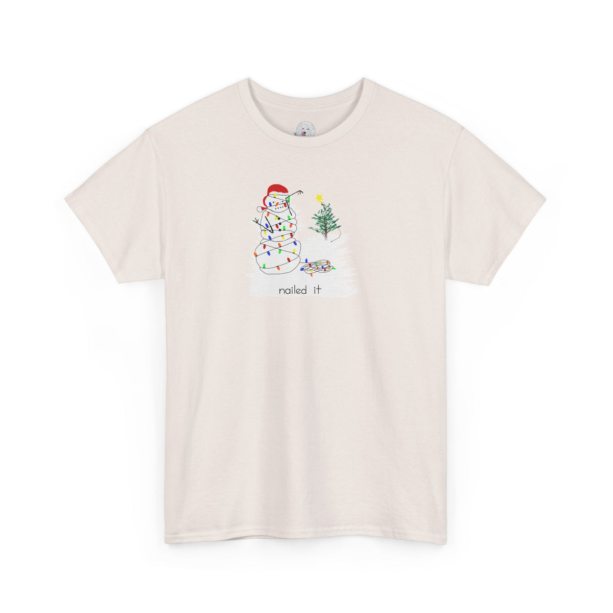 Christmas Snowman T‑Shirt - 'nailed it' Funny Holiday Tee