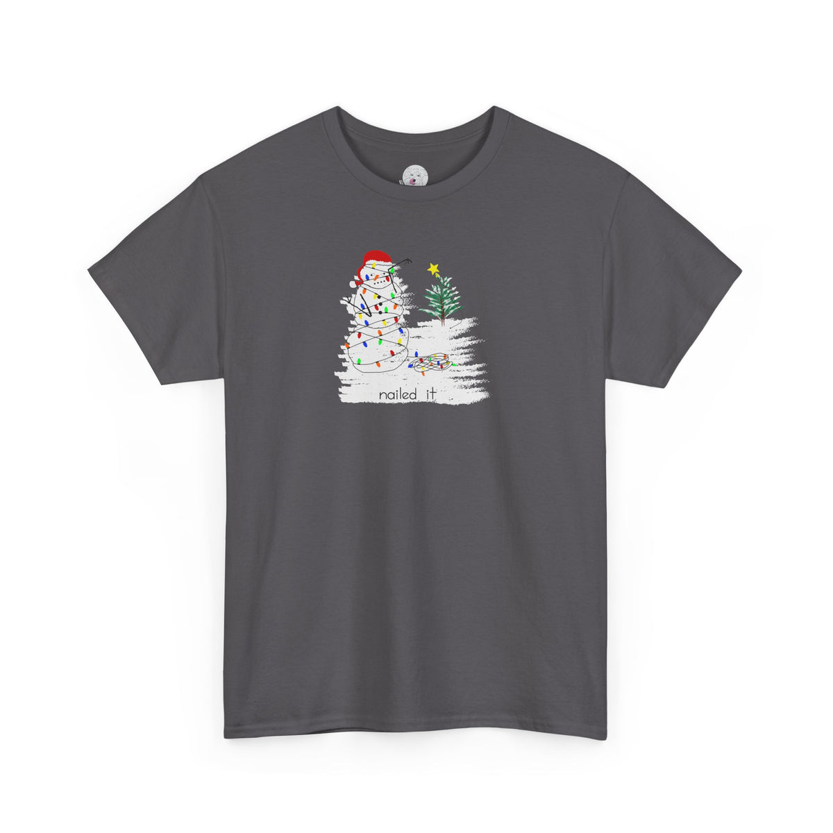 Christmas Snowman T‑Shirt - 'nailed it' Funny Holiday Tee