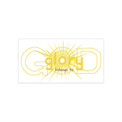 Bumper Sticker — "Glory Belongs To" Radiant Sun Vinyl Decal