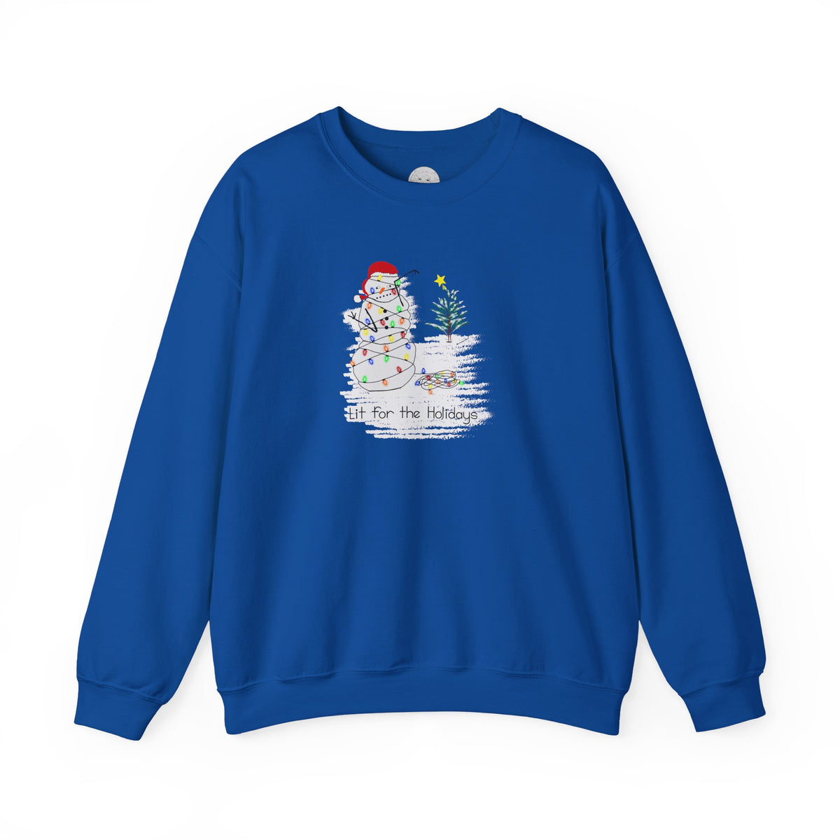 Winter Snowman Crewneck Sweatshirt – 'Lit for the Hollidays'