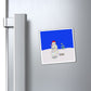 Snowman tangled in Tree Lights Refrigerator Magnet