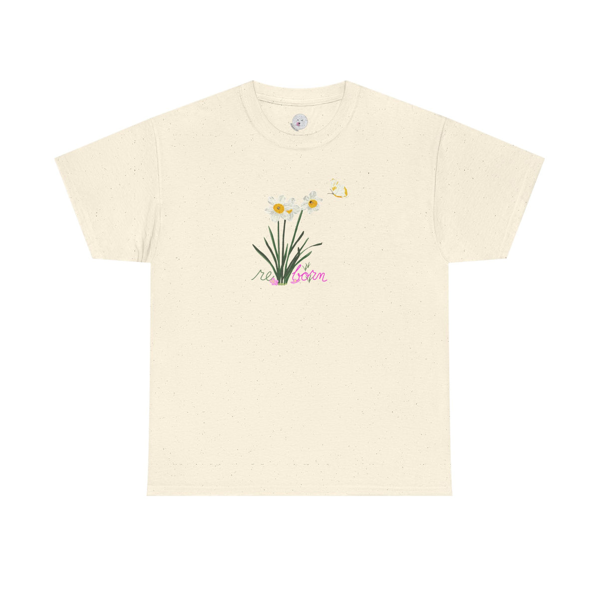 Daffodil Bouquet Tee — "re-born" Floral Graphic T‑Shirt