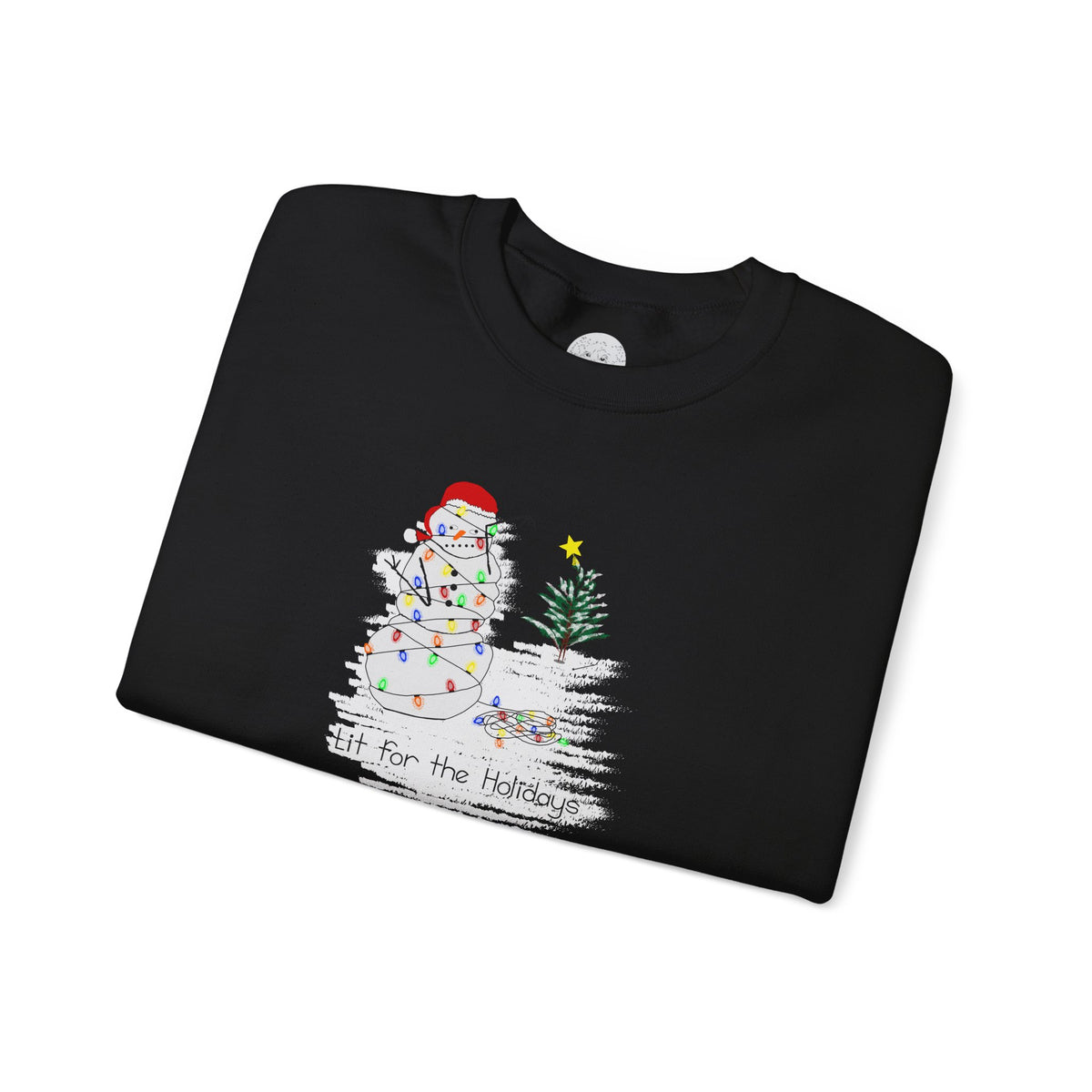 Winter Snowman Crewneck Sweatshirt – 'Lit for the Hollidays'