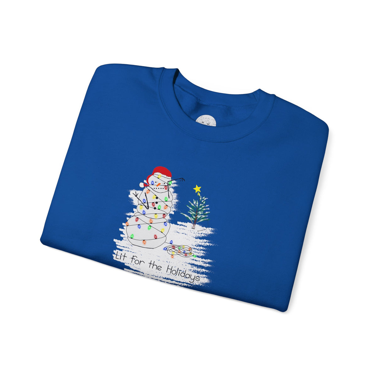 Winter Snowman Crewneck Sweatshirt – 'Lit for the Hollidays'