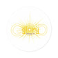 Sticker — 'God Belongs To' Sunburst Round Sticker (Indoor/Outdoor)