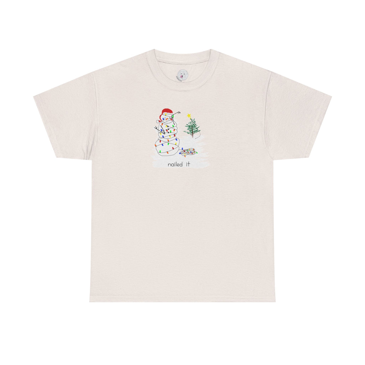 Christmas Snowman T‑Shirt - 'nailed it' Funny Holiday Tee