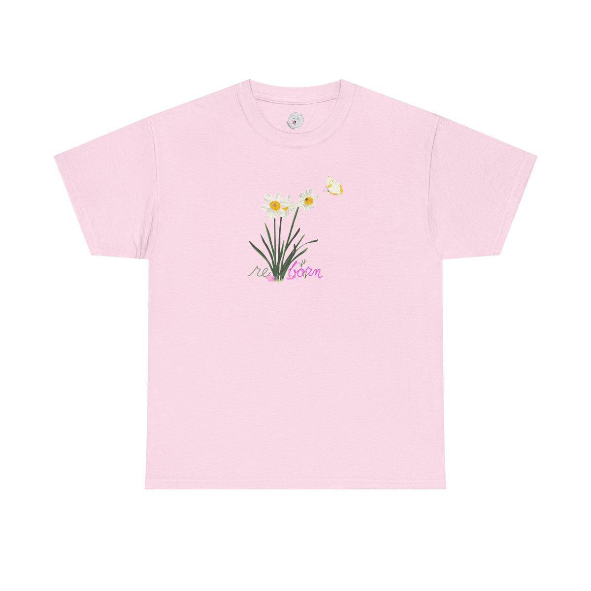 Daffodil Bouquet Tee — "re-born" Floral Graphic T‑Shirt