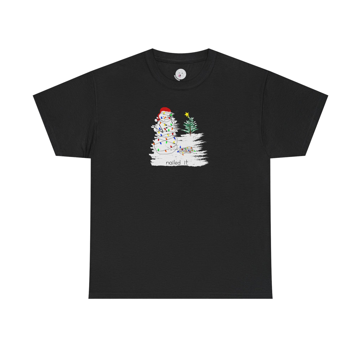 Christmas Snowman T‑Shirt - 'nailed it' Funny Holiday Tee