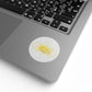 Round Sticker Labels — "Glory Belongs To" Gold Sunburst Rolls