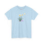 Daffodil Bouquet Tee — "re-born" Floral Graphic T‑Shirt