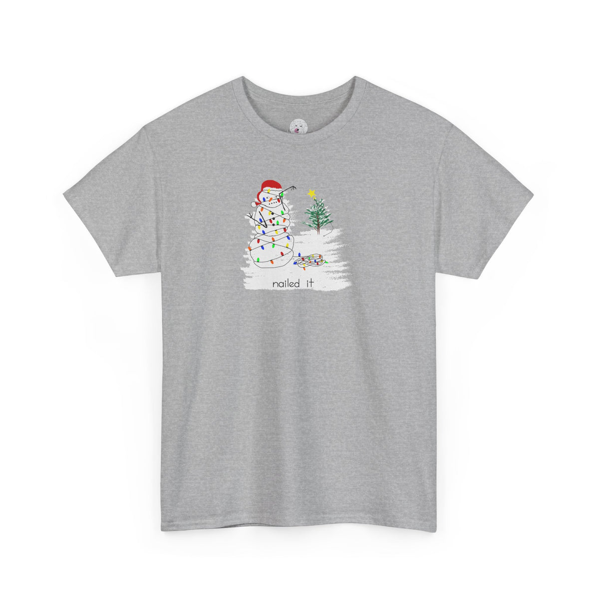 Christmas Snowman T‑Shirt - 'nailed it' Funny Holiday Tee