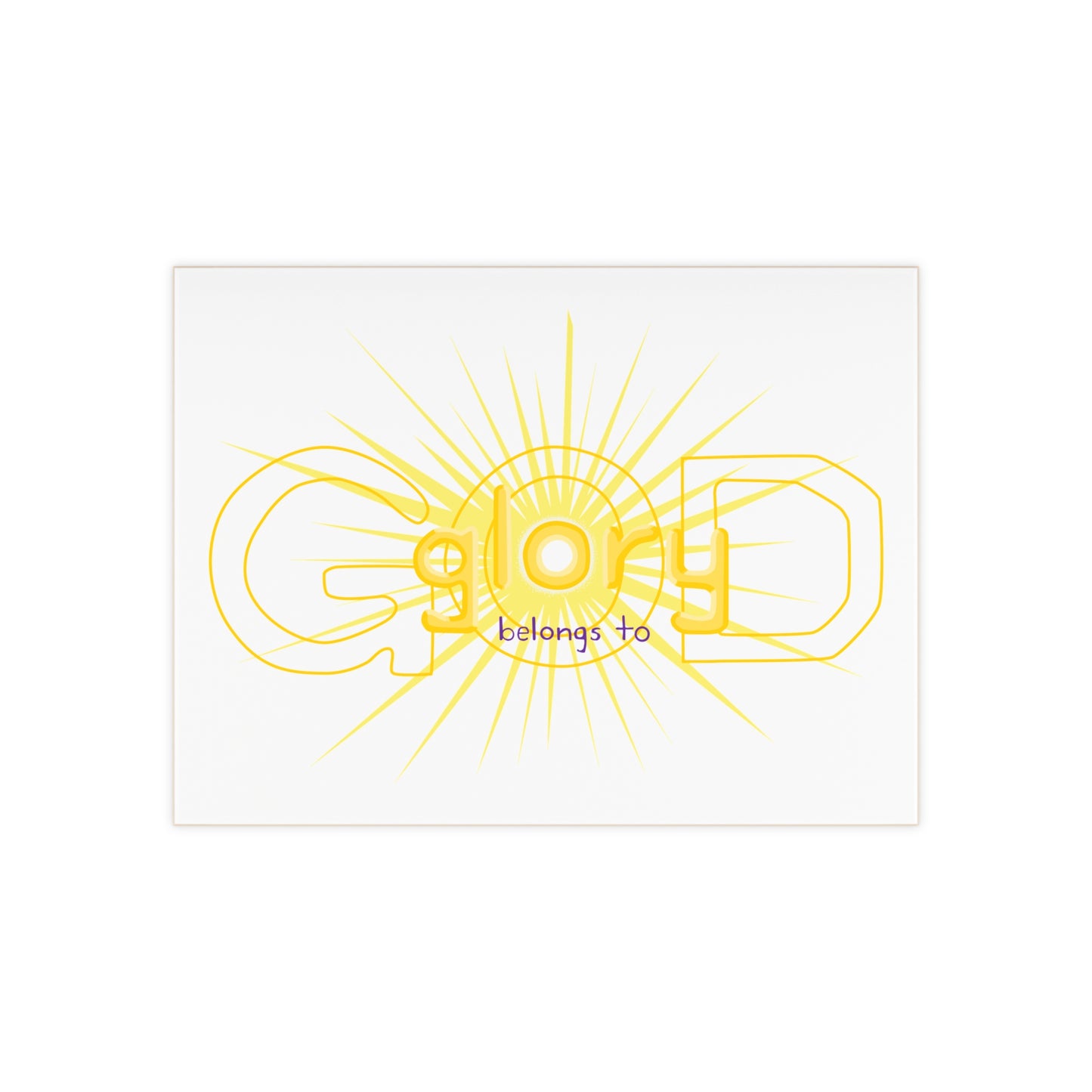 Ceramic Photo Tile — Golden Glory 'Glory Belongs To' Decorative Keepsake