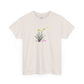 Daffodil Bouquet Tee — "re-born" Floral Graphic T‑Shirt