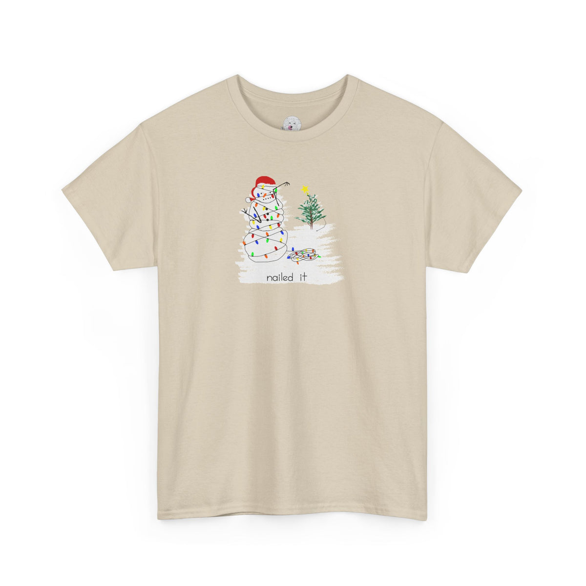 Christmas Snowman T‑Shirt - 'nailed it' Funny Holiday Tee