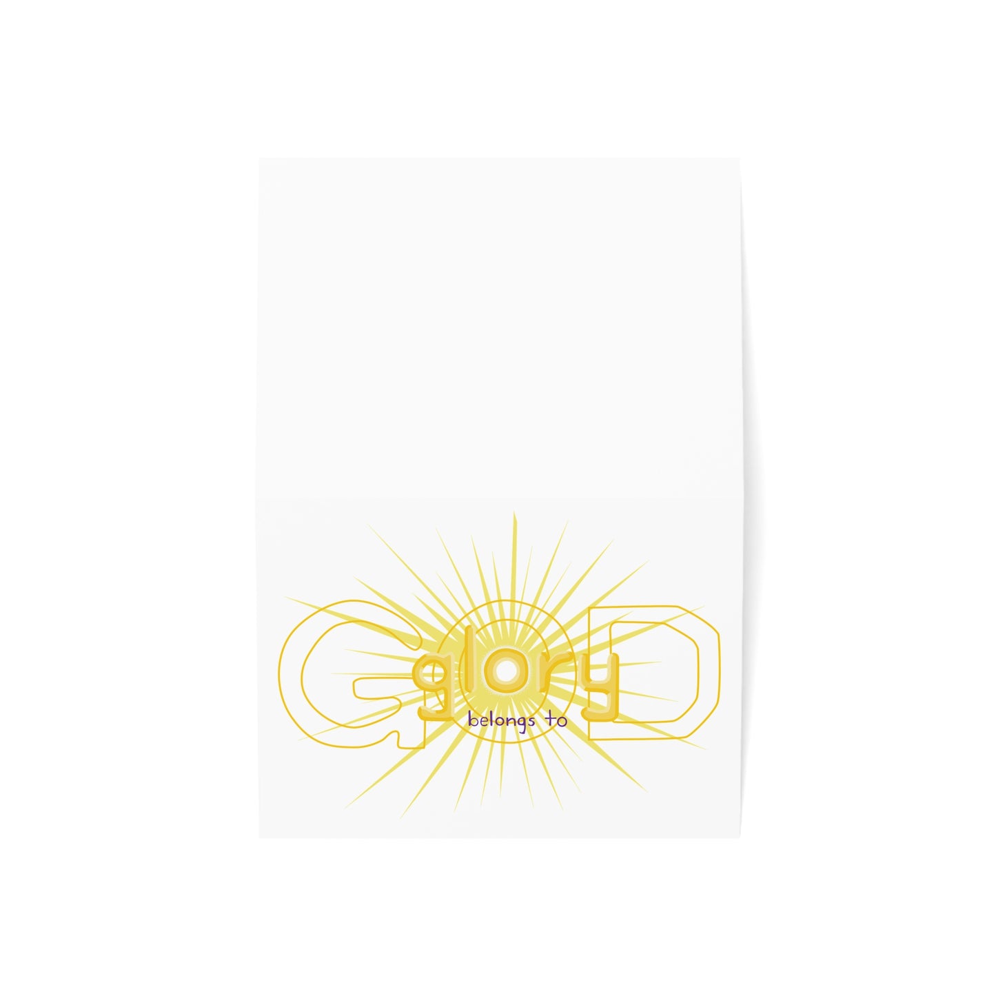 glory belongs to God Greeting Card — Positive Sunshine Folded Note (1/10/30/50pcs)