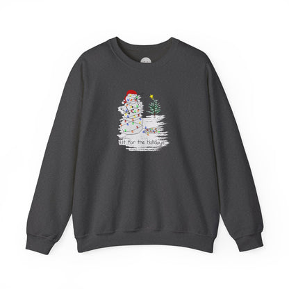 Winter Snowman Crewneck Sweatshirt – 'Lit for the Hollidays'
