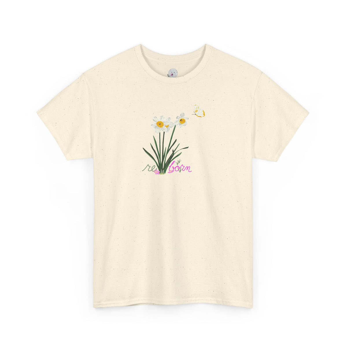 Daffodil Bouquet Tee — "re-born" Floral Graphic T‑Shirt