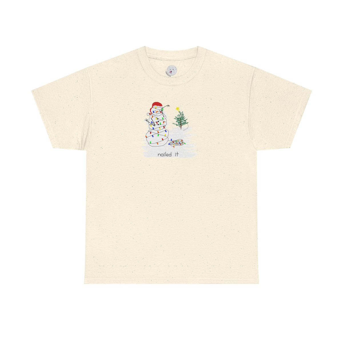 Christmas Snowman T‑Shirt - 'nailed it' Funny Holiday Tee