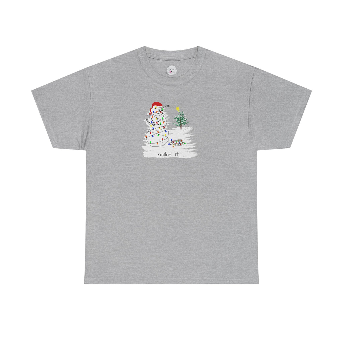 Christmas Snowman T‑Shirt - 'nailed it' Funny Holiday Tee