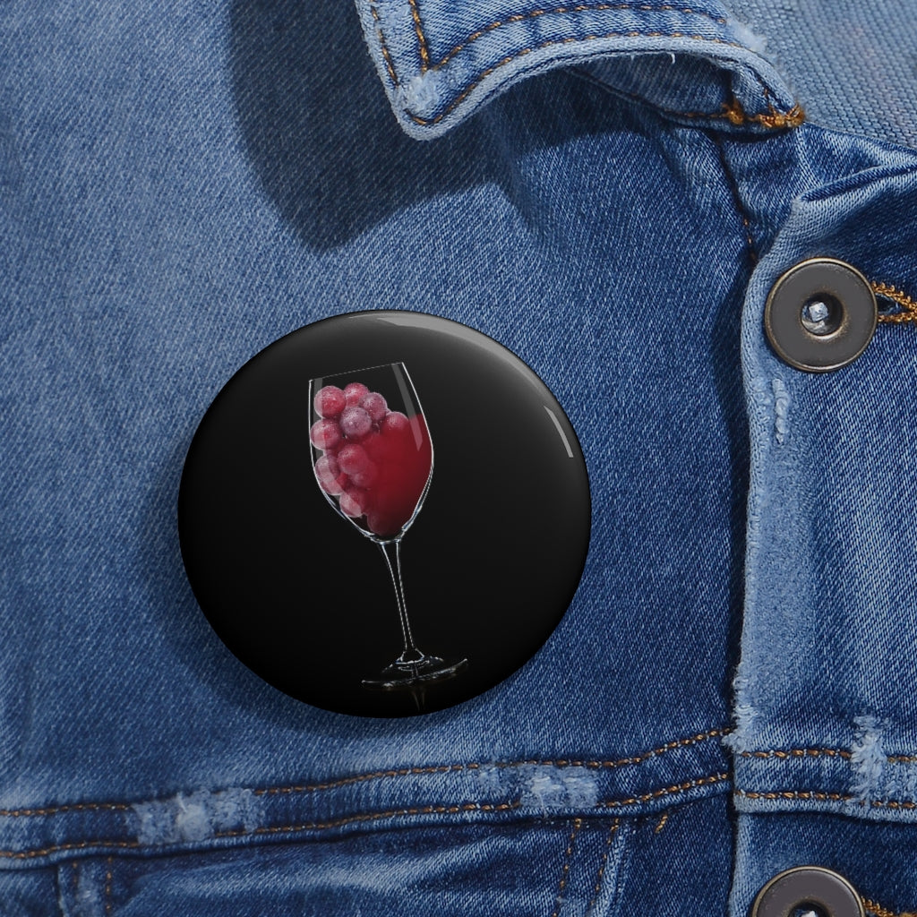 Wine and Grapes pin button