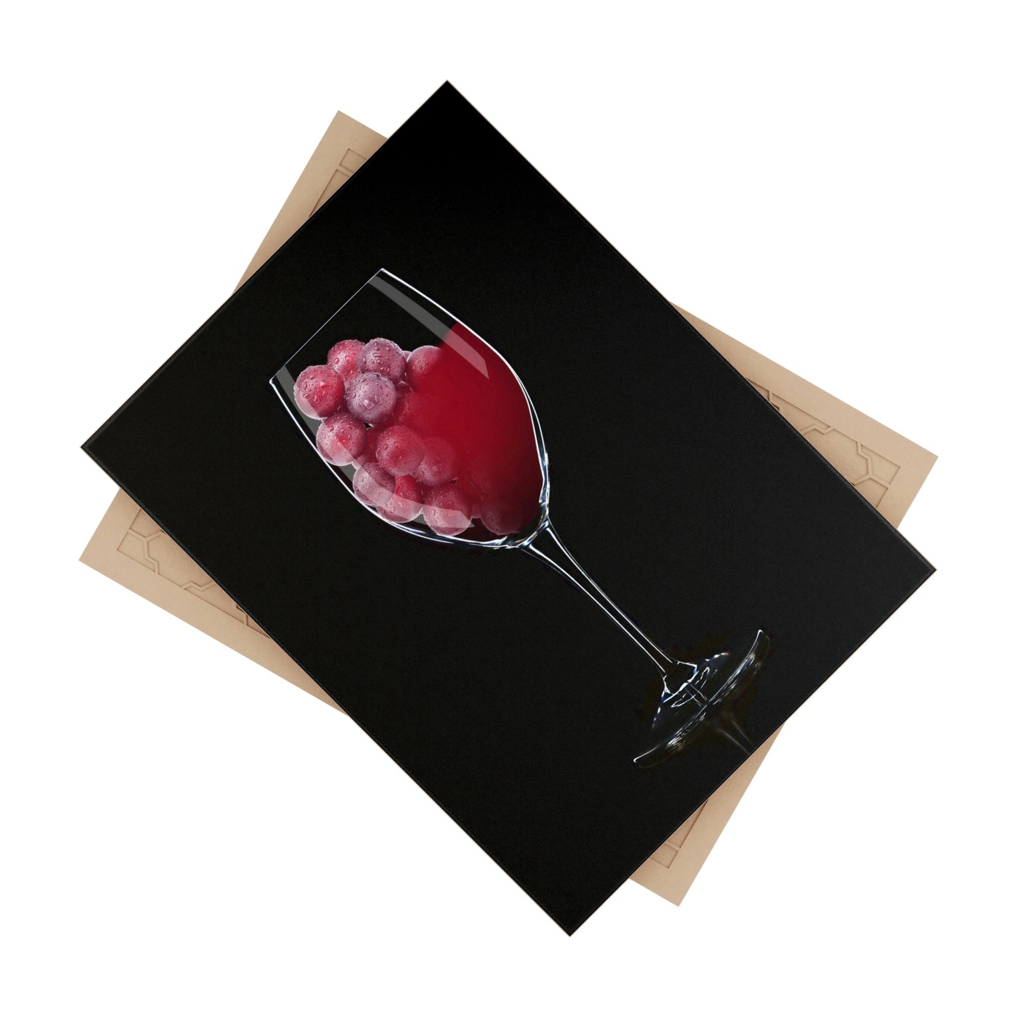 Wine and Grapes, ceramic photo tile rectangle