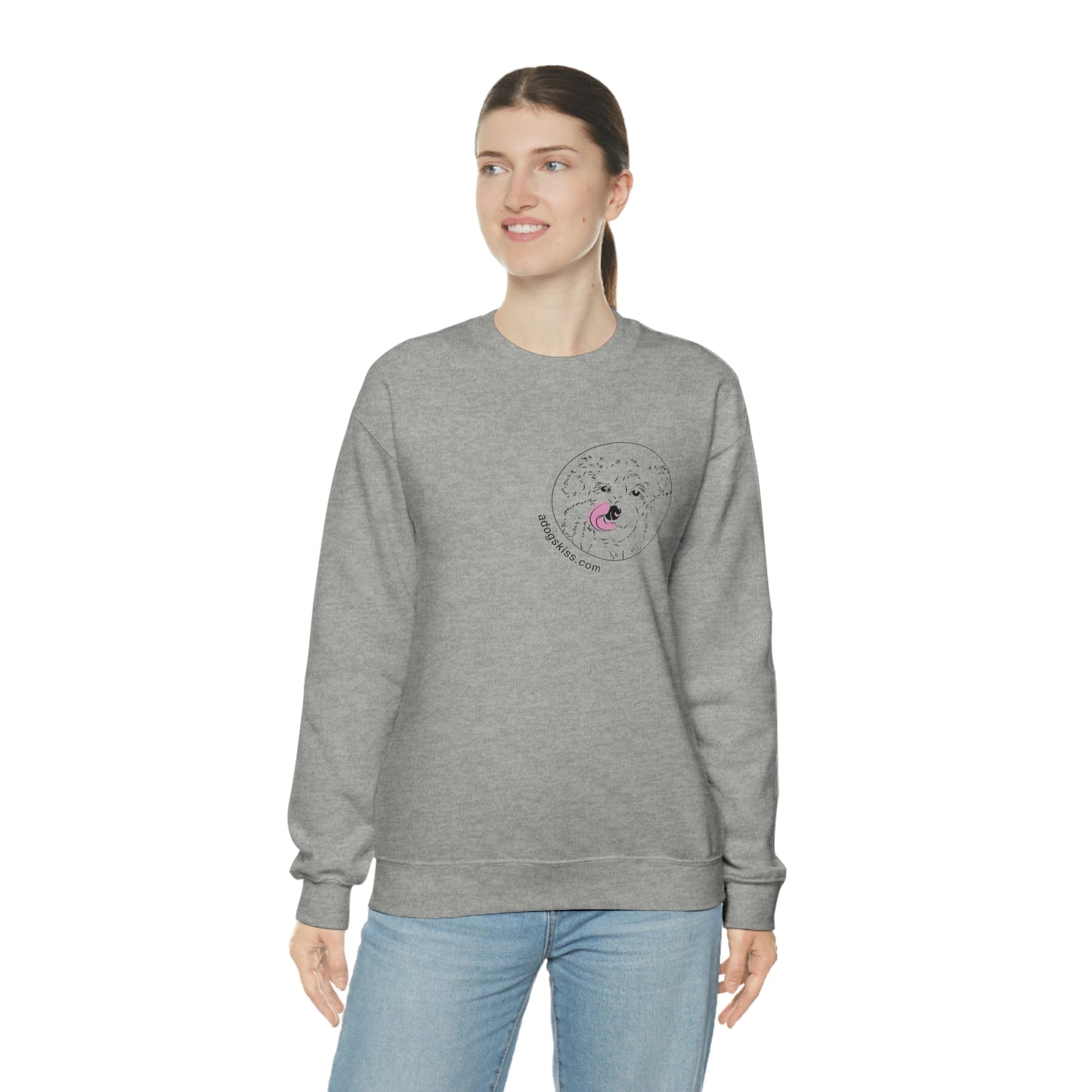 A Dogs Kiss Unisex Heavy Blend™ Crewneck Sweatshirt