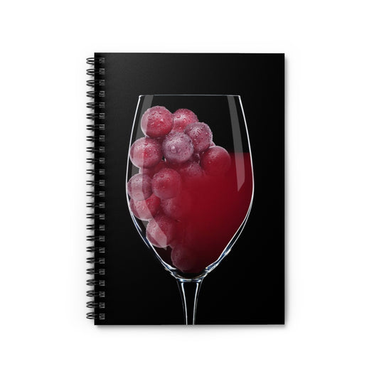 Wine and Grapes Close-up Spiral Notebook - Ruled Line