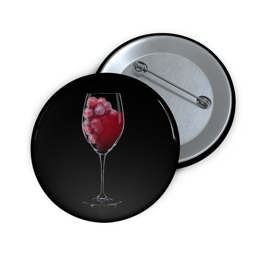 Wine and Grapes pin button