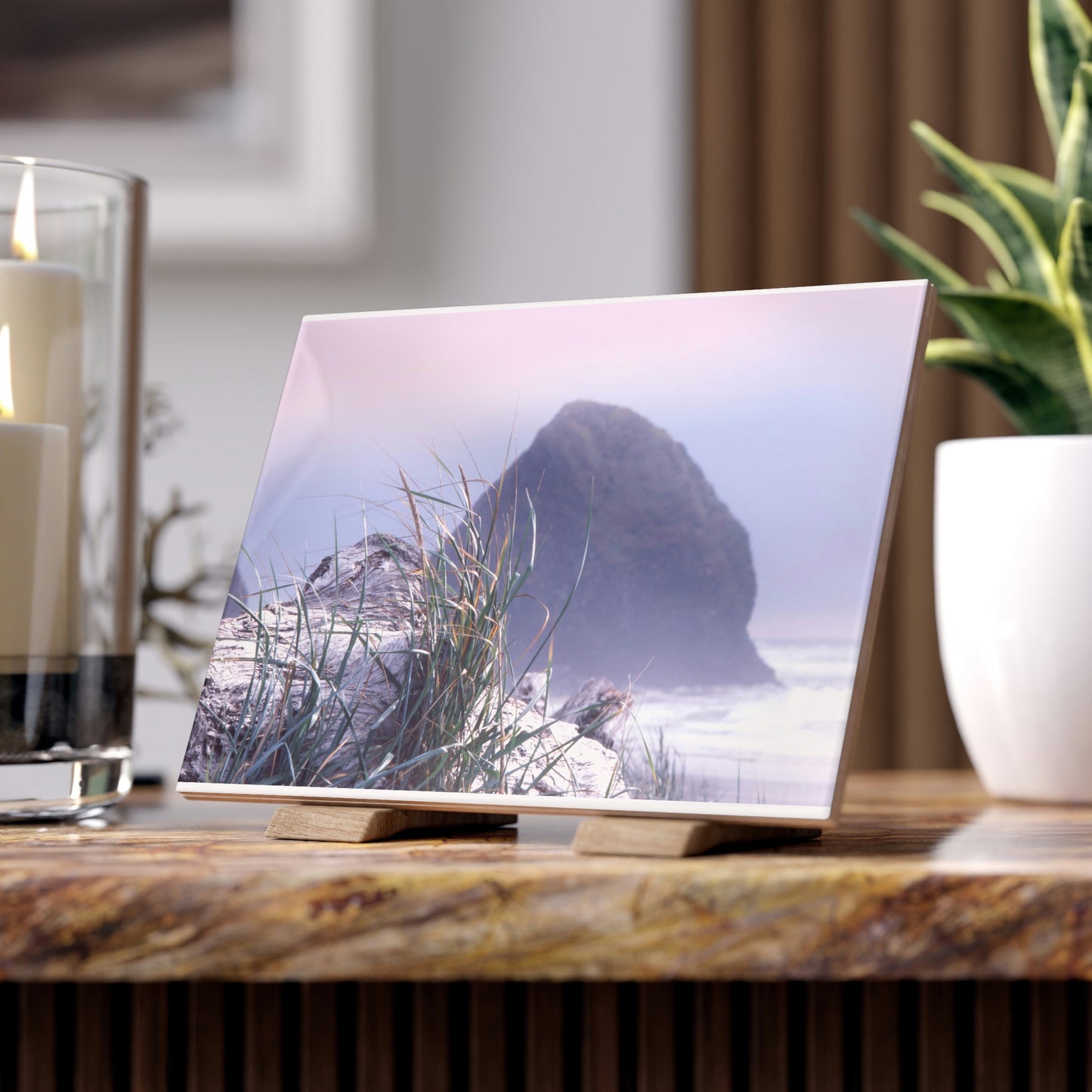 Haystack Rock Ceramic Photo Tile rectangle