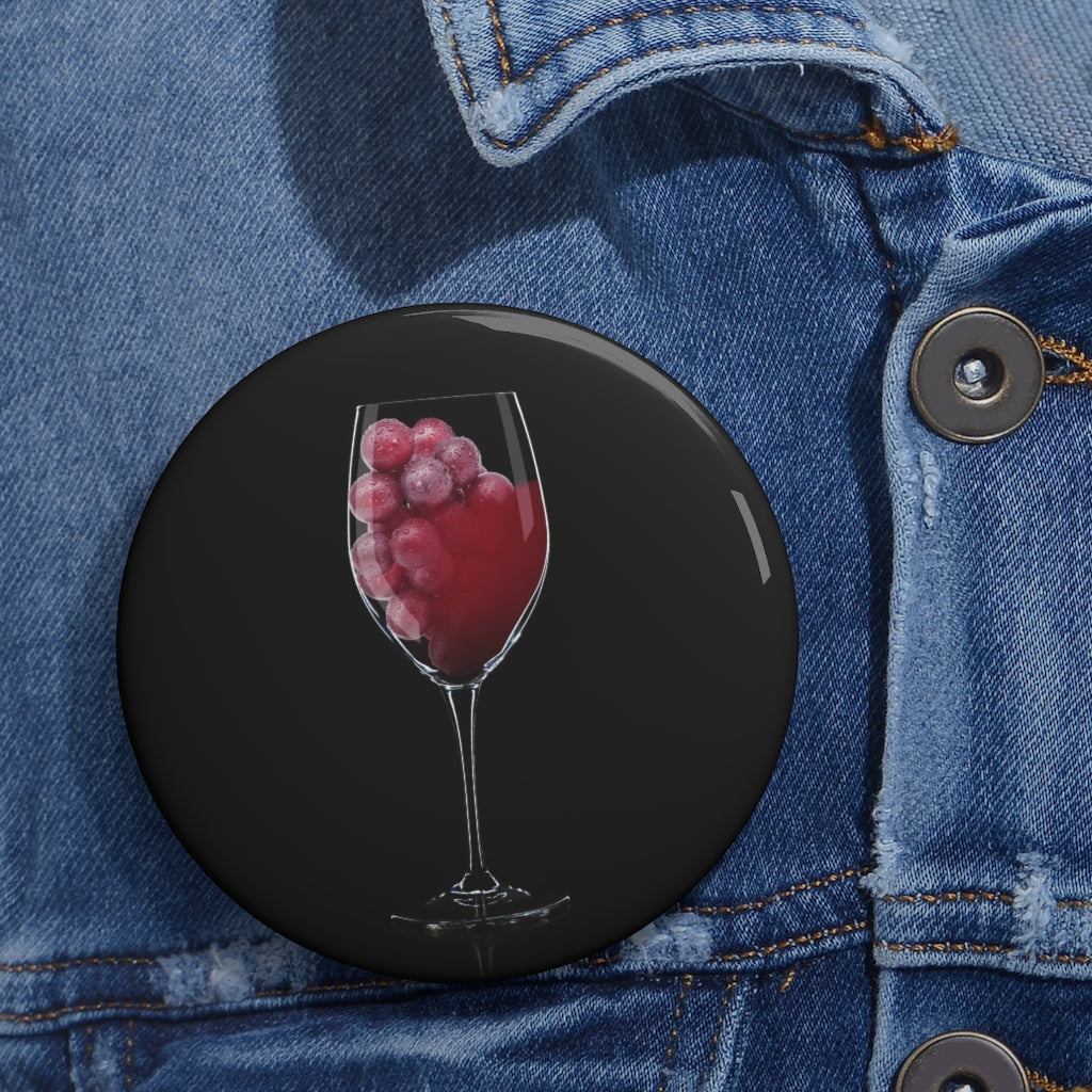 Wine and Grapes pin button