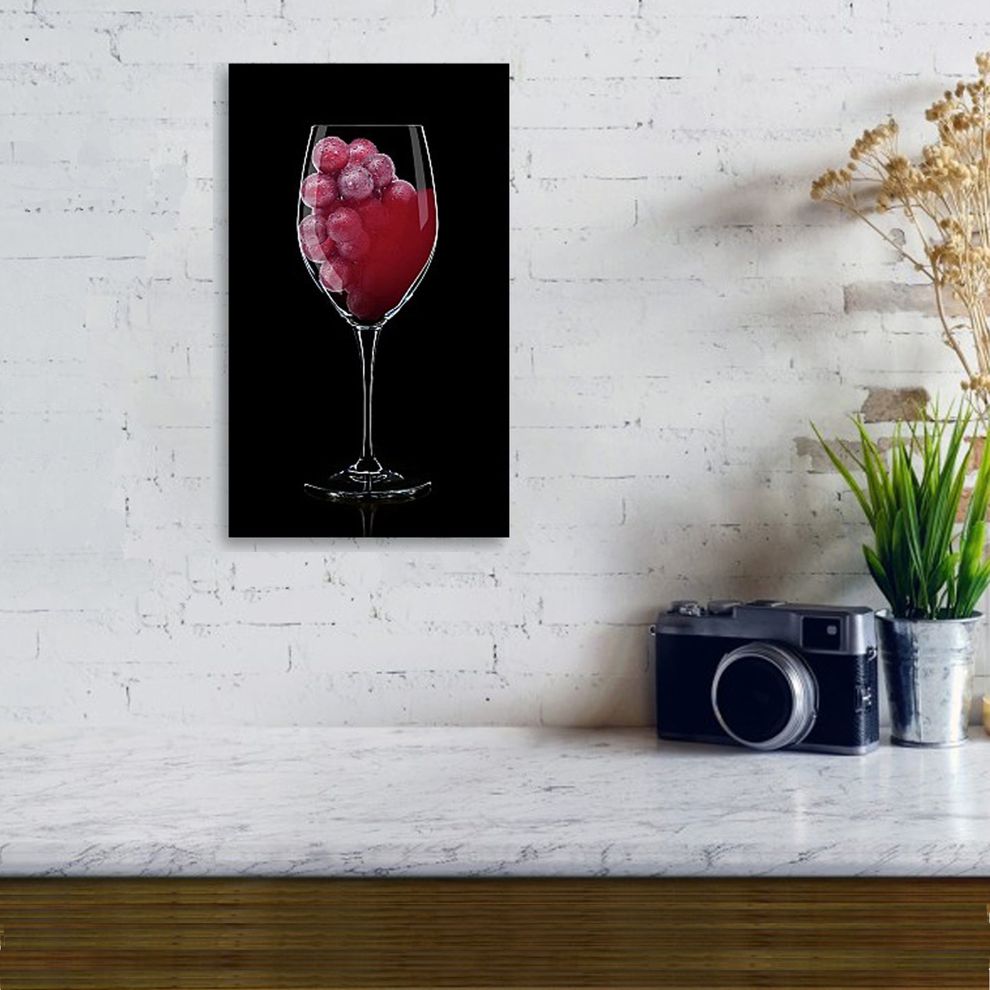 Wine and Grapes - Canvas Print