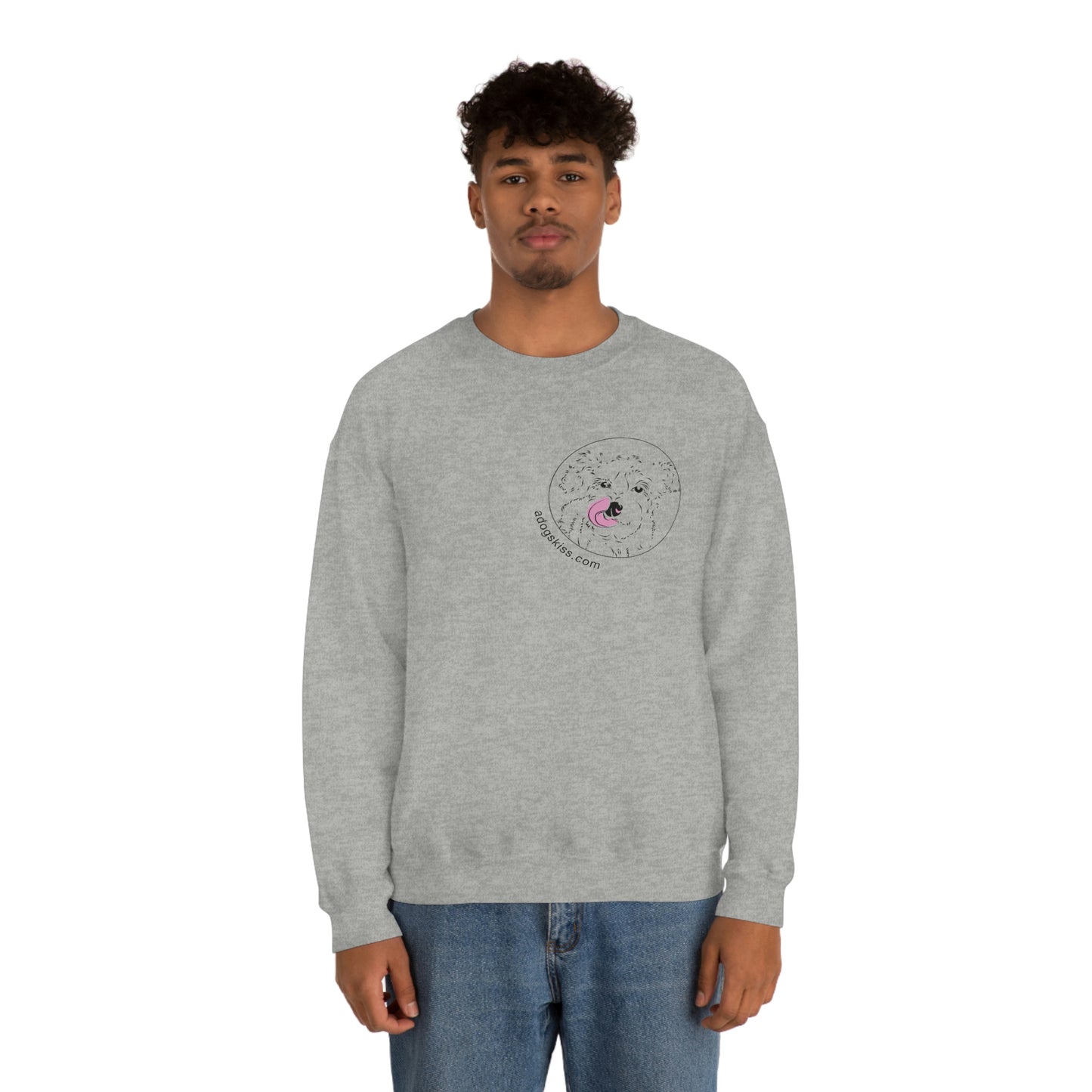 A Dogs Kiss Unisex Heavy Blend™ Crewneck Sweatshirt