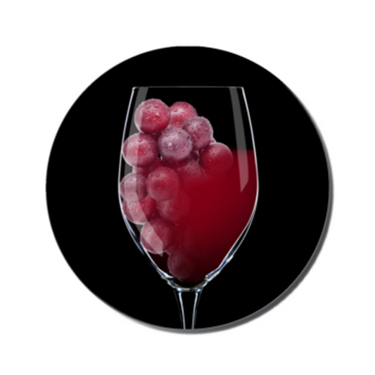 Wine and Grapes closeup Sandstone Coaster