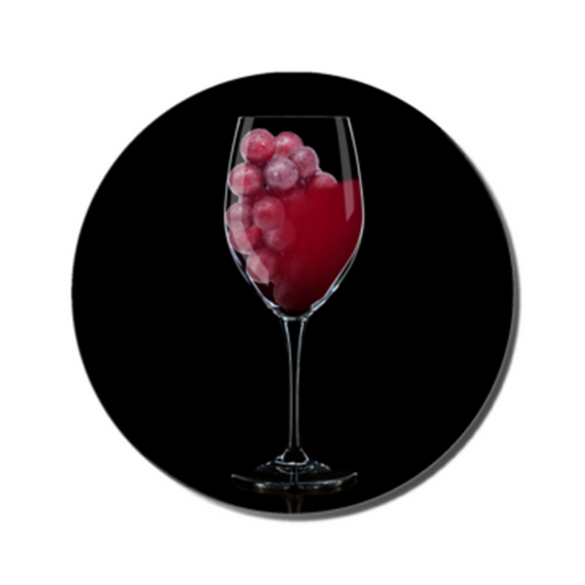 Wine and Grapes Sandstone Coaster
