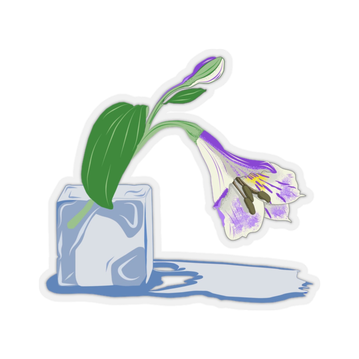 Flower on Ice Vector, Stickers