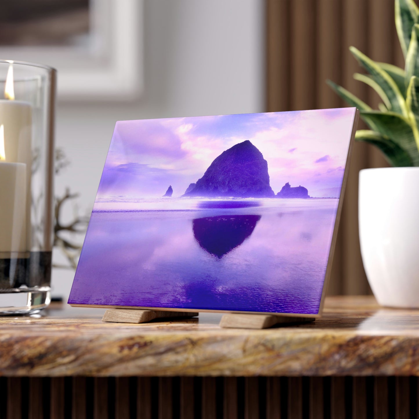 Cannon Beach Ceramic Photo Tile rectangle