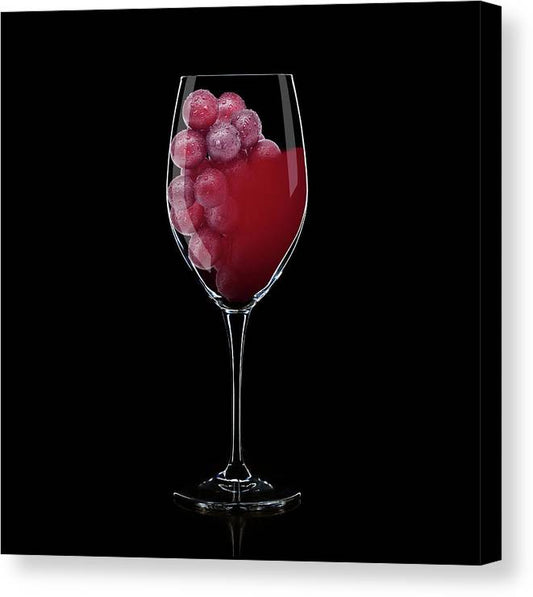 Wine and Grapes Square - Canvas Print